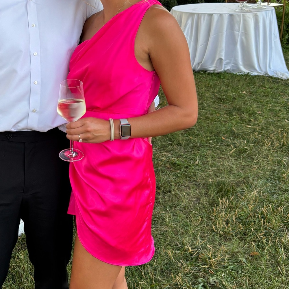 Vestique hot pink mini Dress